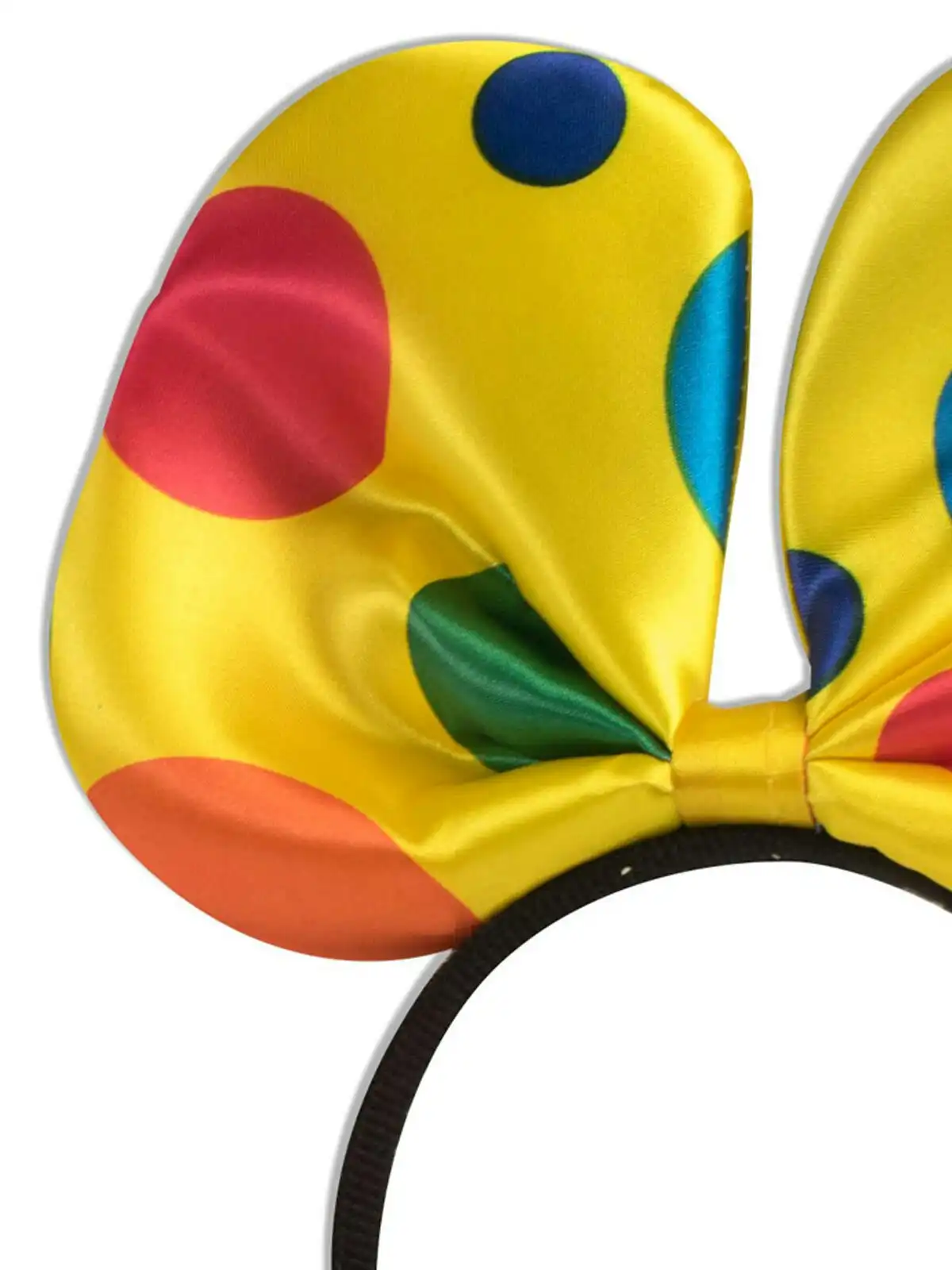 Forum Novelties Clown Polka Dot Adult Bow Headband Shiny Satin Party Costume
