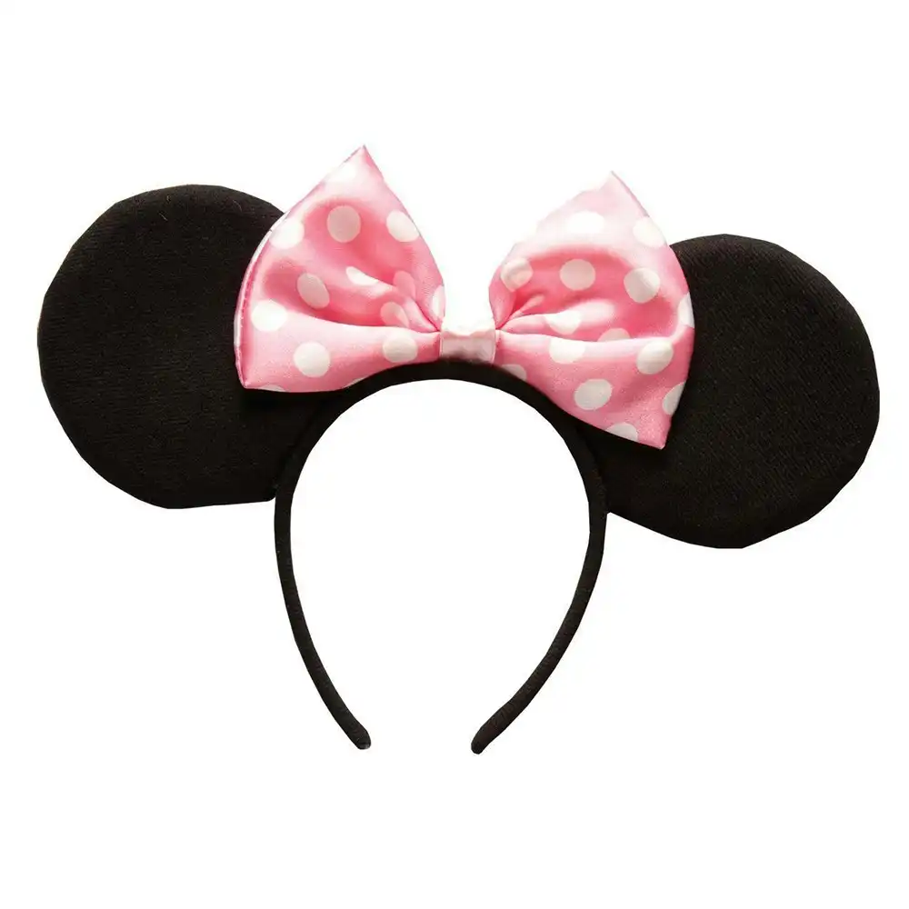 Disney Minnie Mouse Polka Dot Ears Headband Dress Up Party Costume Accessory