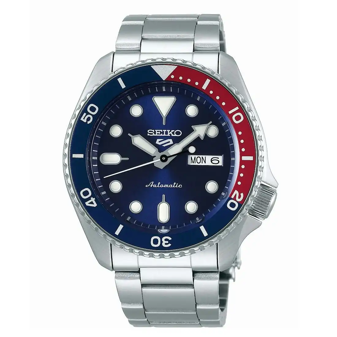 Seiko Automatic Red, Blue & Silver Watch SRPD53K