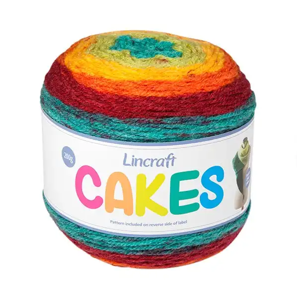 Lincraft Cakes Crochet & Knitting Yarn - 200g Acrylic Wool Blend Yarn