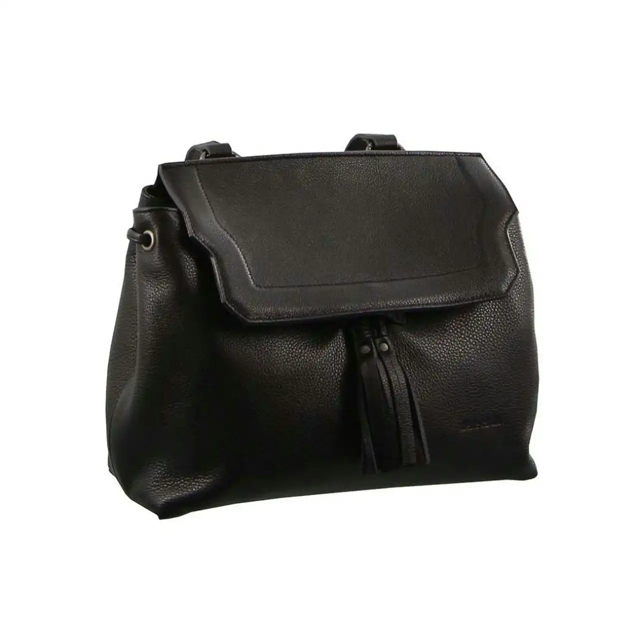 Pierre Cardin Women 25.5cm Leather Backpack Travel/Fashion Outdoor Work Bag BLK