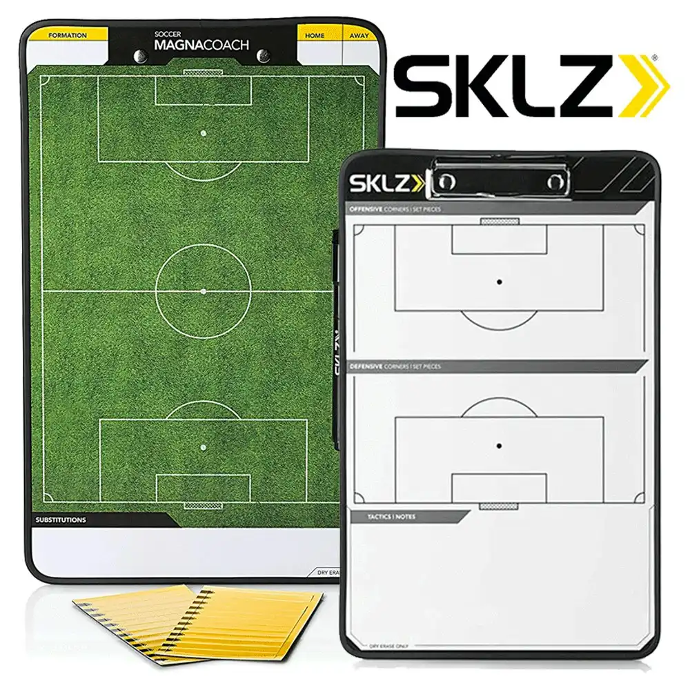 SKLZ Soccer Magna Coaching Scoring Magnetic White/Clip Board w/Marker/Magnets