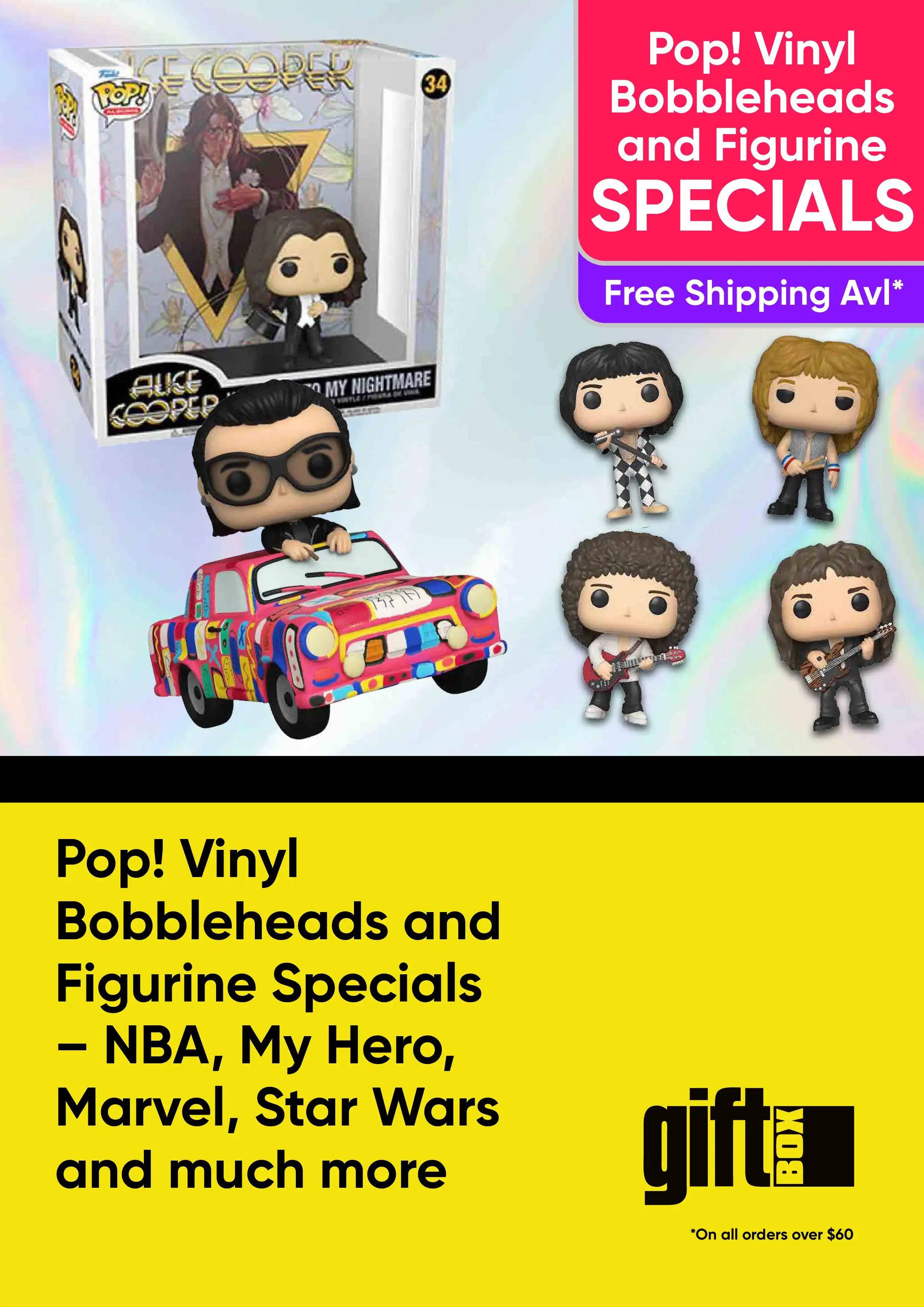 Pop! Vinyl Bobbleheads and Figurine Specials - NBA, My Hero, Marvel, Star Wars and More - Up to 40% off